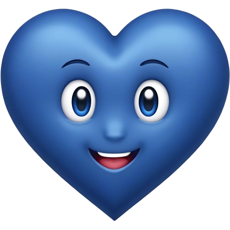 Dark blue heart with hi in the middle  emoji