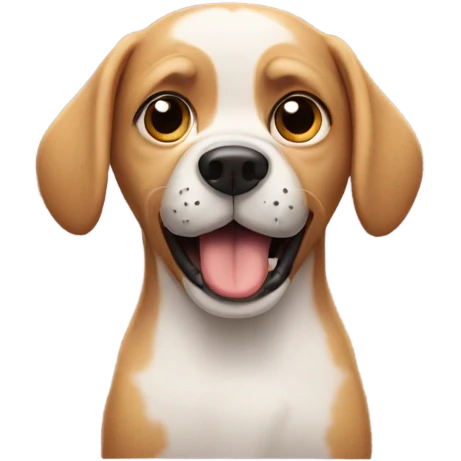 Dog with the finger emoji