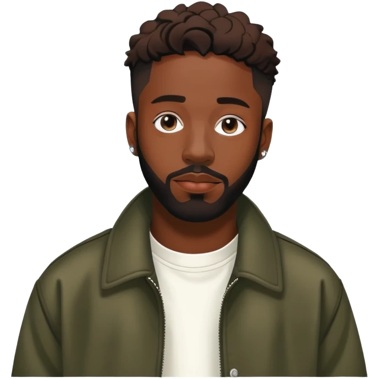 Brent Faiyaz with his signature style and look emoji