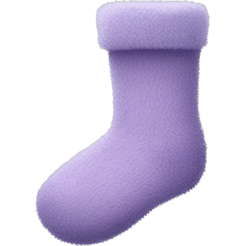 light purple fuzzy socks emoji