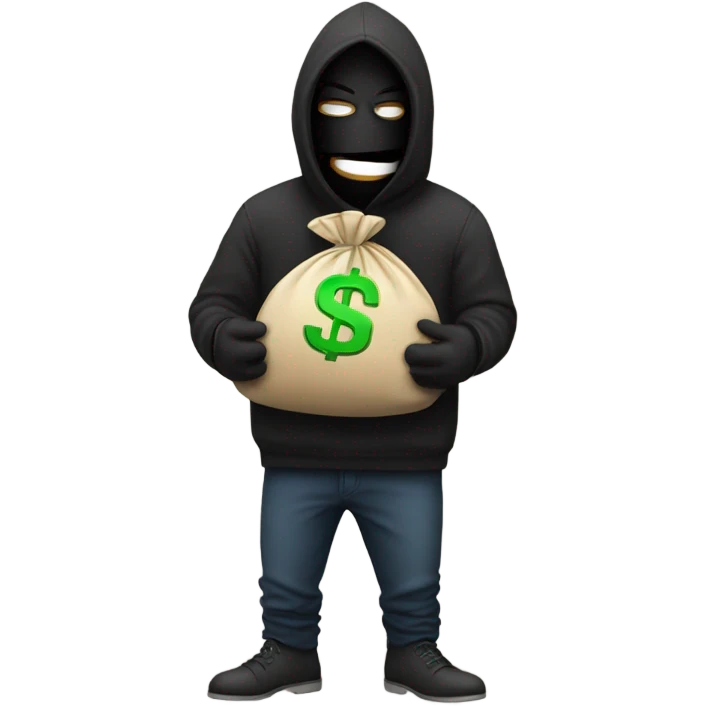 Robber holding a money bag emoji