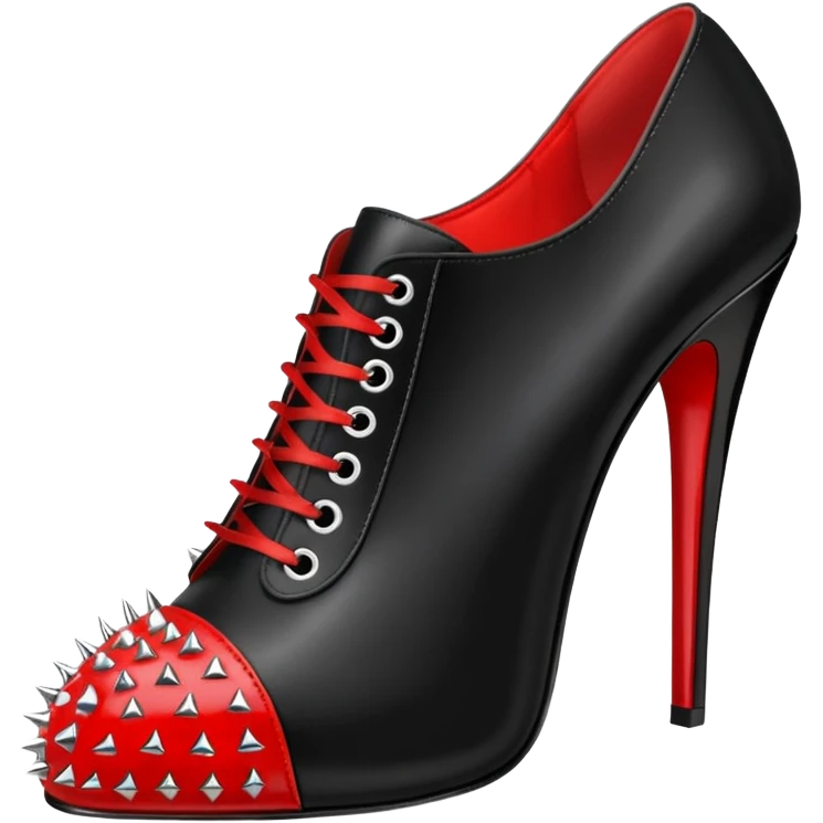  black show red bottoms men with the spikes with no mann just shoe emoji