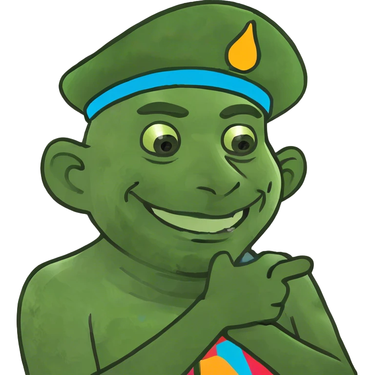 arms crossed holding neck laughing man emoji