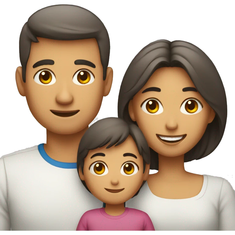familia mujer, padre e hijo emoji