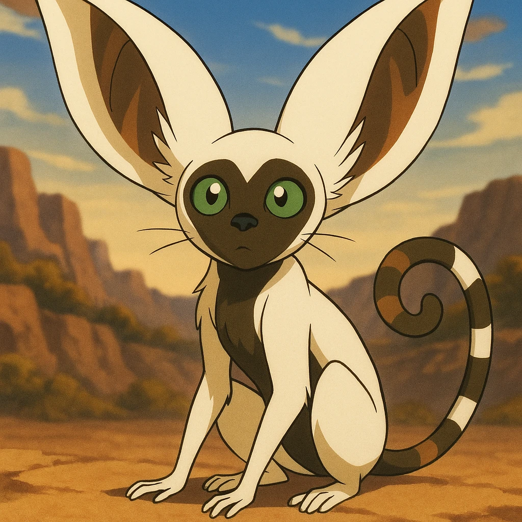 Momo from Avatar: The Last Airbender, anime style emoji