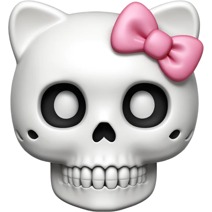Hello kitty skull emoji