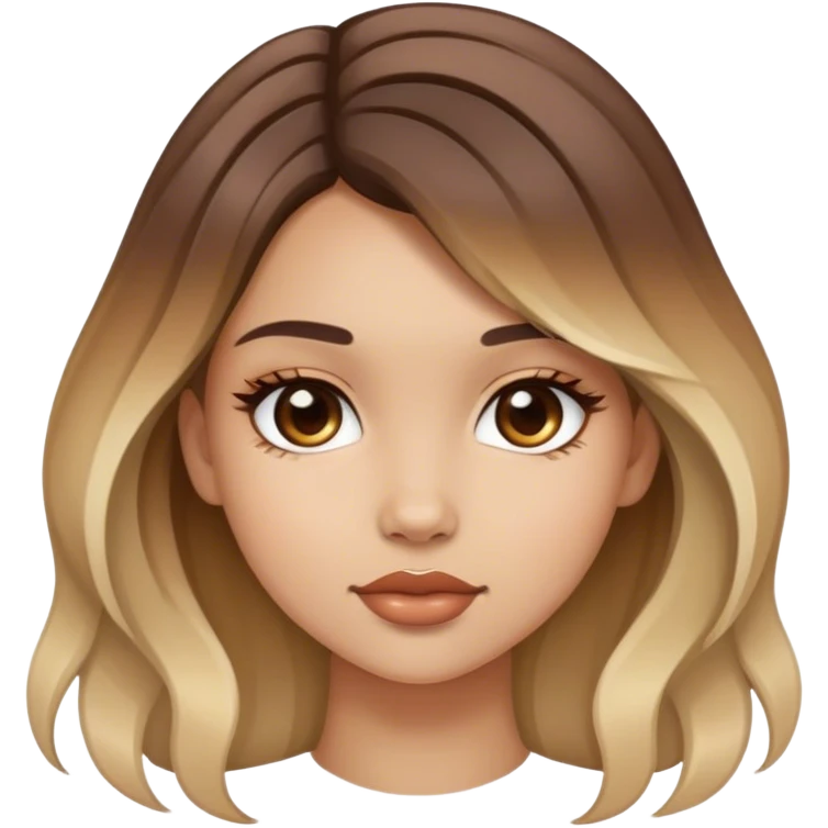 Chica con balayage  emoji