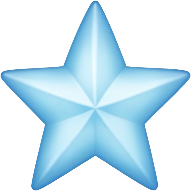 Matte Light blue star emoji