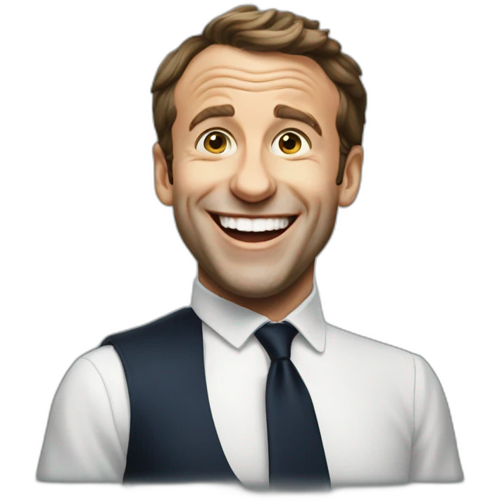 Macron laughing emoji