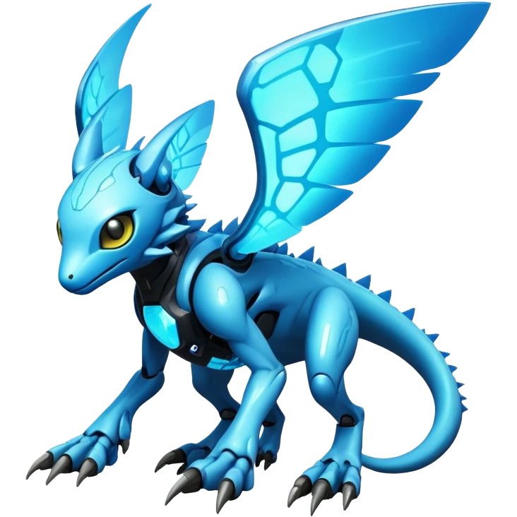  exotic futuristic modern cyber-Fakémon-Digimon-Trico-creature emoji
