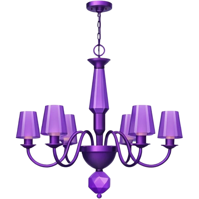 minimalist purple chandelier emoji