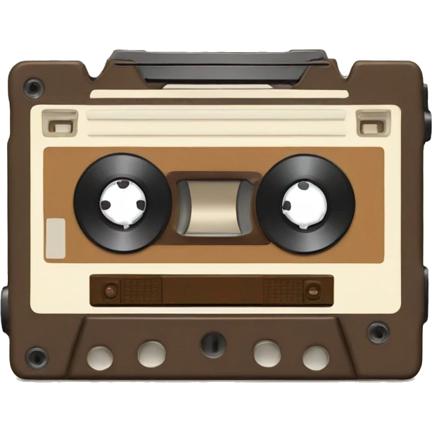 vintage brown cassette for tape recorder emoji
