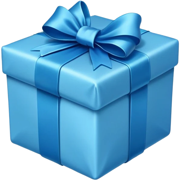 Blue present emoji