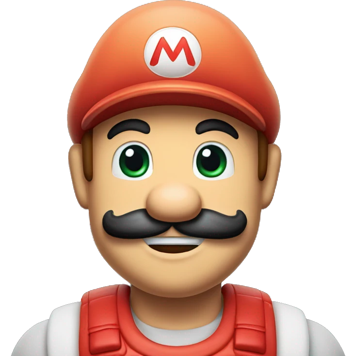 Mario sans moustache avec une bière  emoji