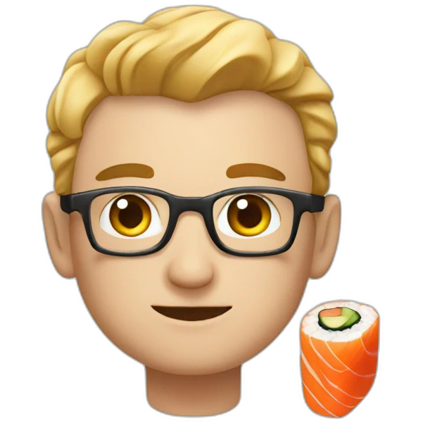 Newton sur sushis emoji