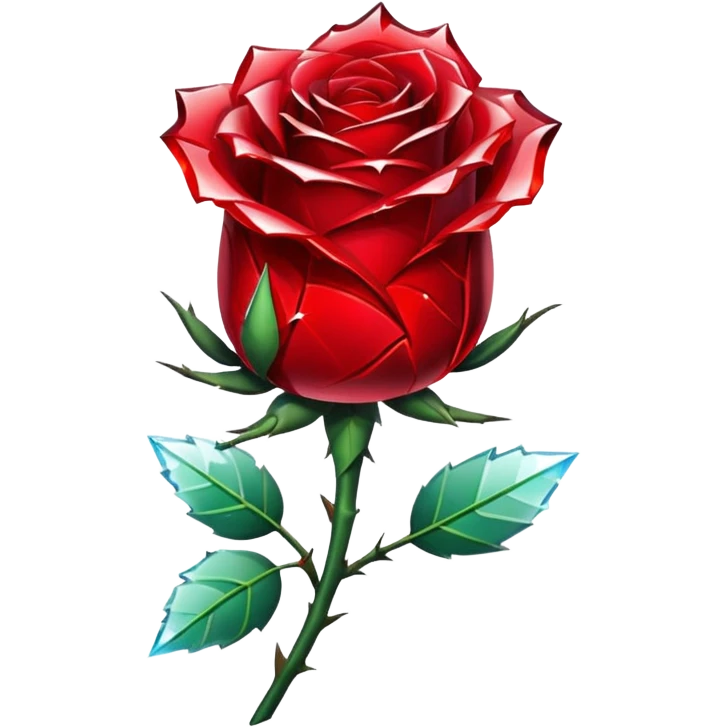 Red Rose made out of broken crystal

 emoji