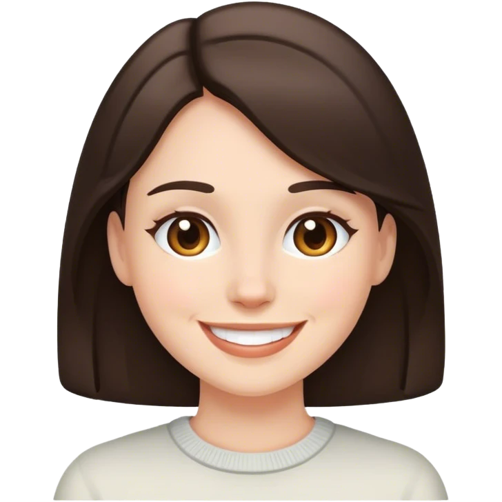 Intimate sfw white brunette lover emoji