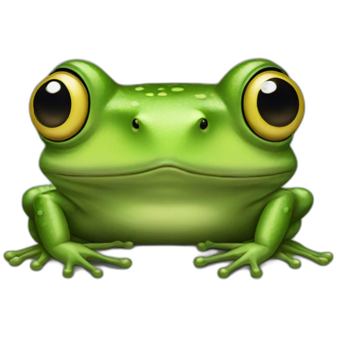 Frog portrait emoji