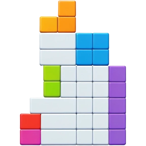 calendar tetris with some empty blocks emoji