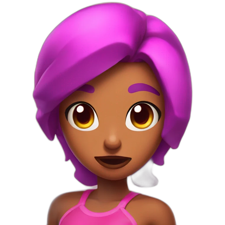Shelly from Brawl Stars with hearts in her eyes and her tongue out  emoji