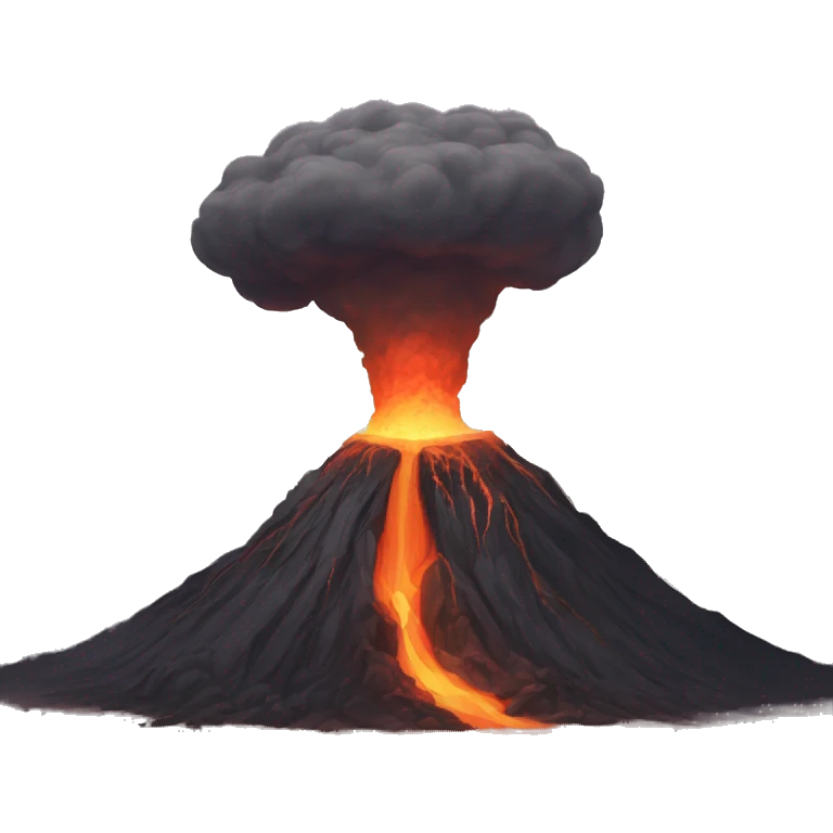 errupting volcano head emoji