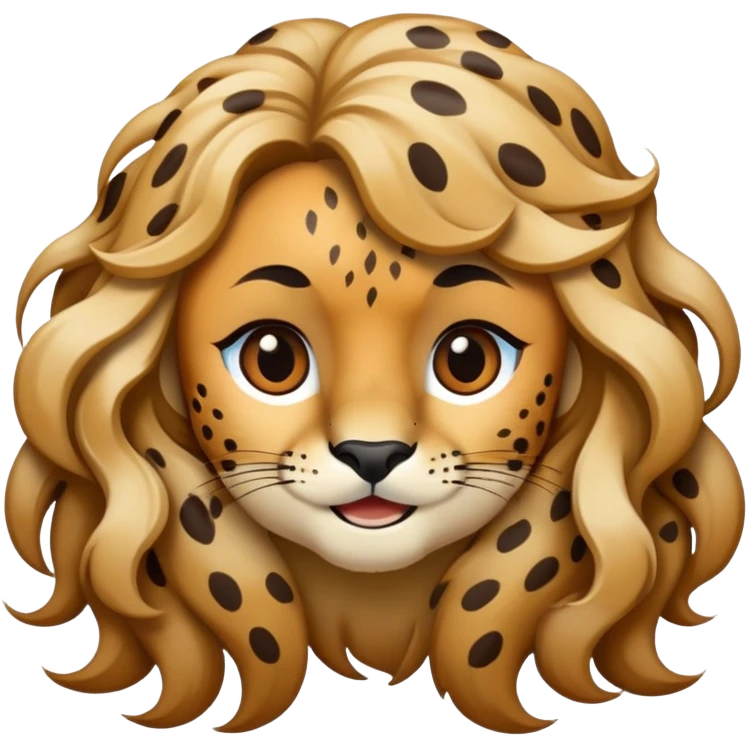 cheetah print hear emoji