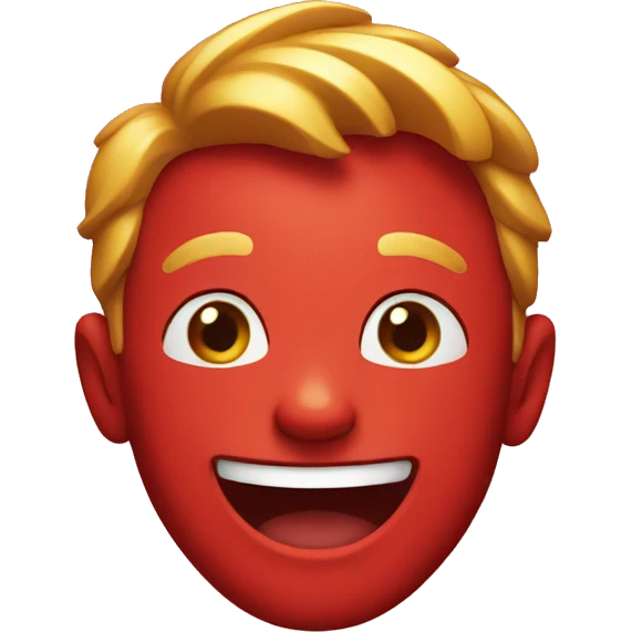 red happy emoji
