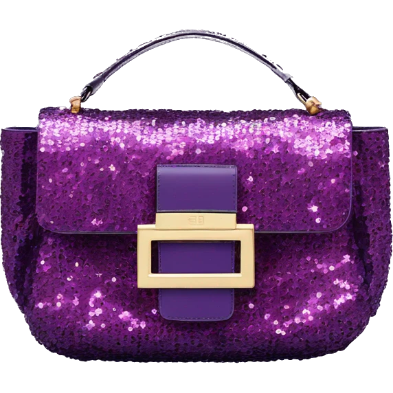 Fendi baguette Purple sequin  emoji