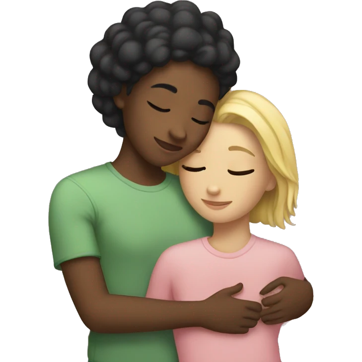 Girls cuddling  emoji