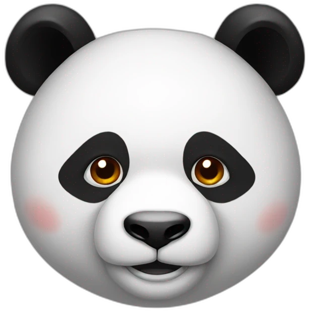 Panda tête rouge emoji