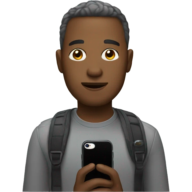 Person with iPhone emoji
