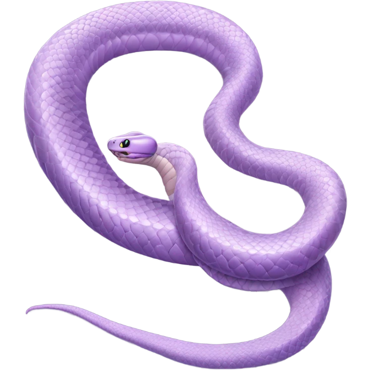 Light purple snake realistic emoji