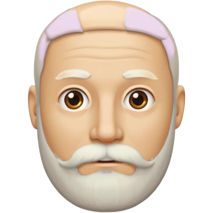 blonde bald man with long beard  emoji