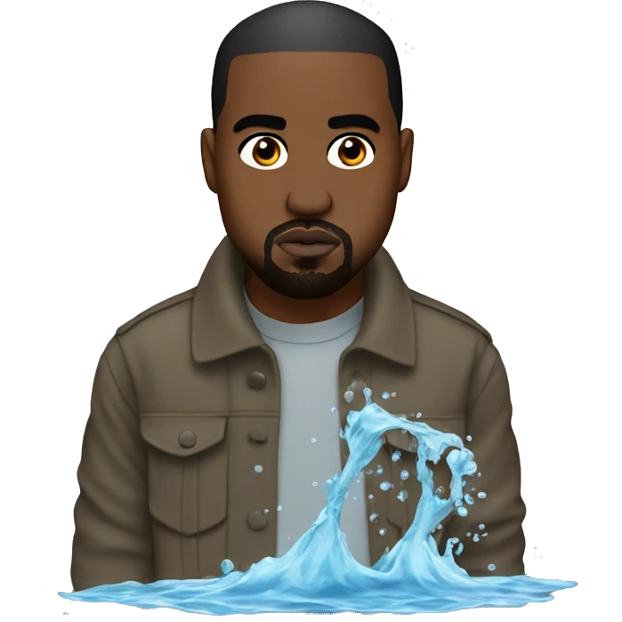 Kanye west with water emoji