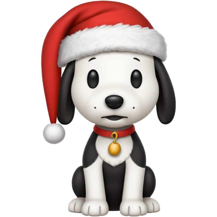 Snoopy wearing a Christmas hat  emoji