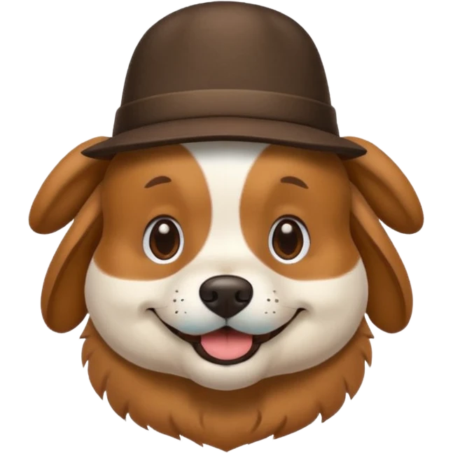 Dog with a little hat on  emoji
