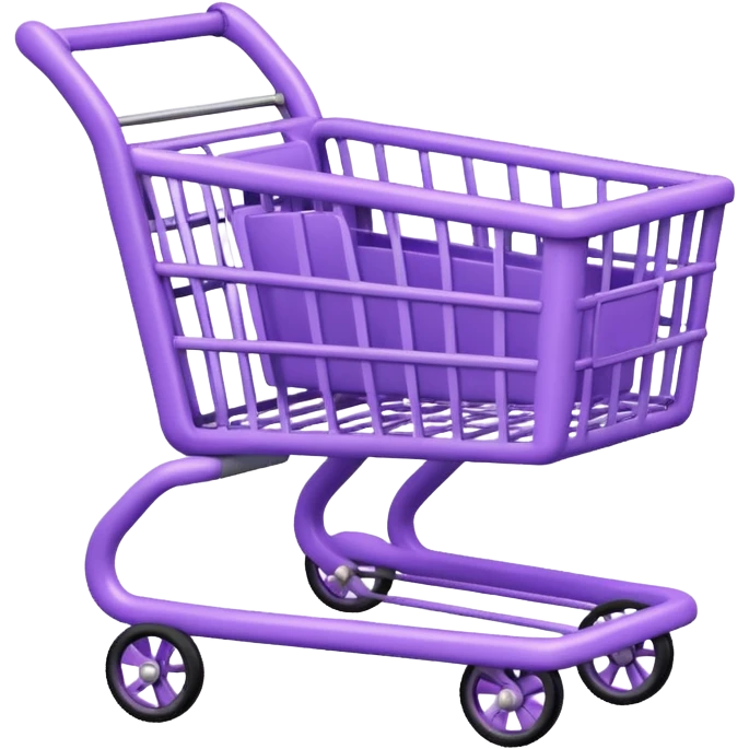 grocery cart lavender color emoji
