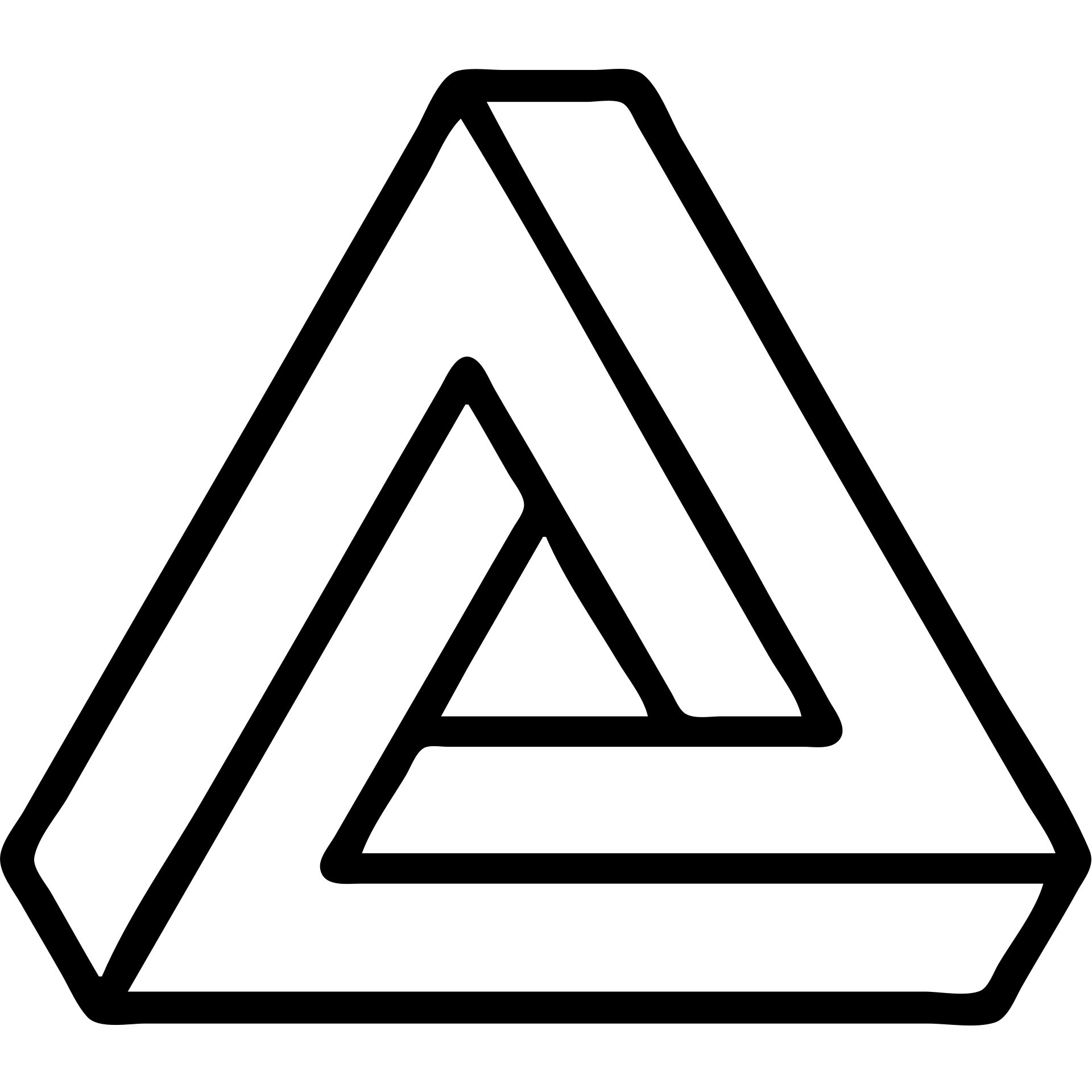 black Penrose triangle, minimal, geometric, no fill, bold black outline emoji