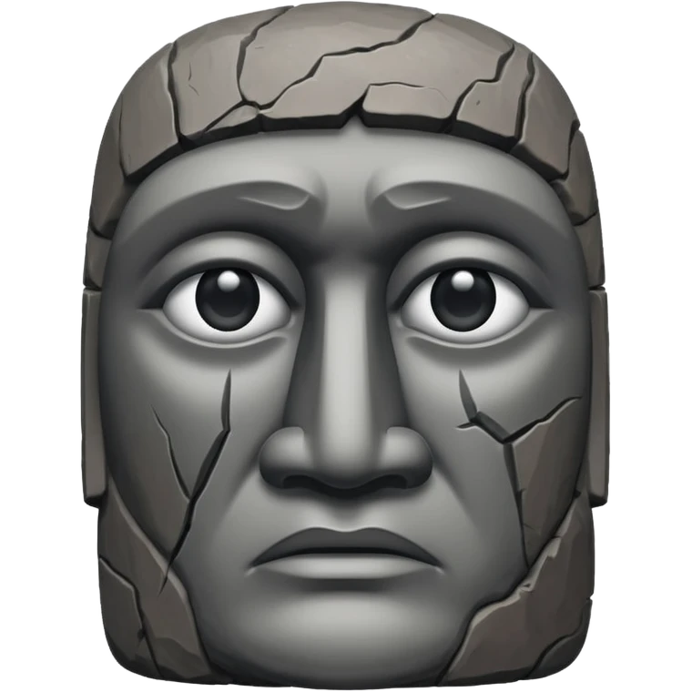 the easter island stone guy with a tear in its eye emoji