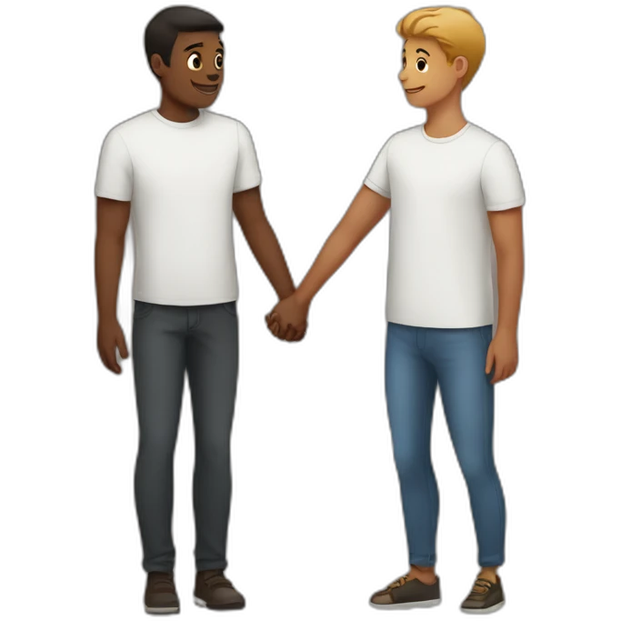theo and pet holding hands emoji