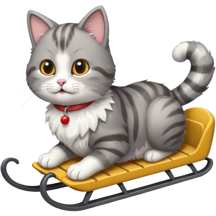 кішка на санках emoji