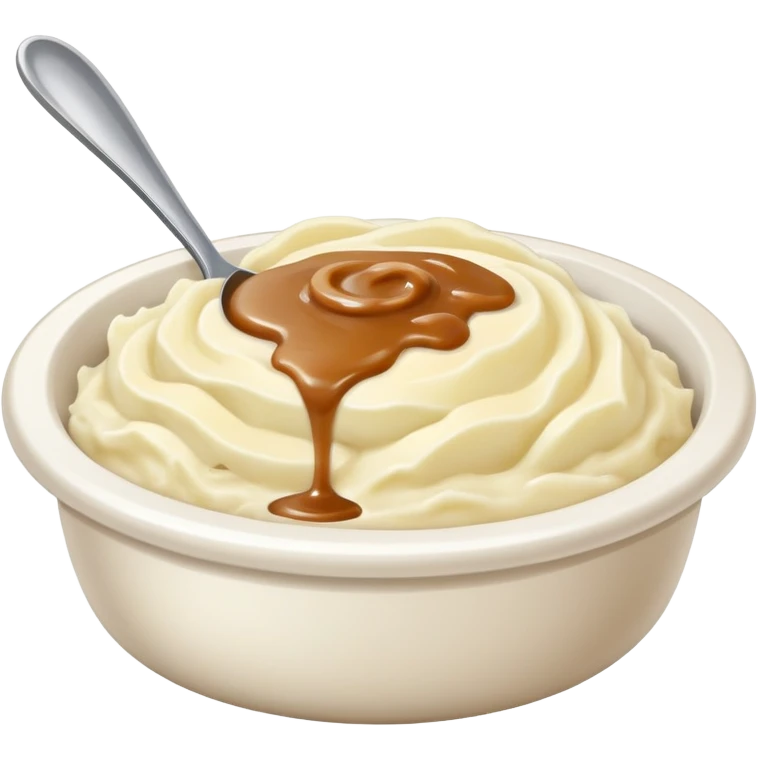 Mashed potatoes and gravy  emoji