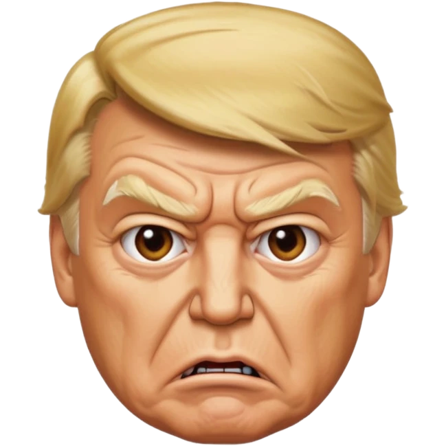 donald trump is angry. and he shows it with hand emoji