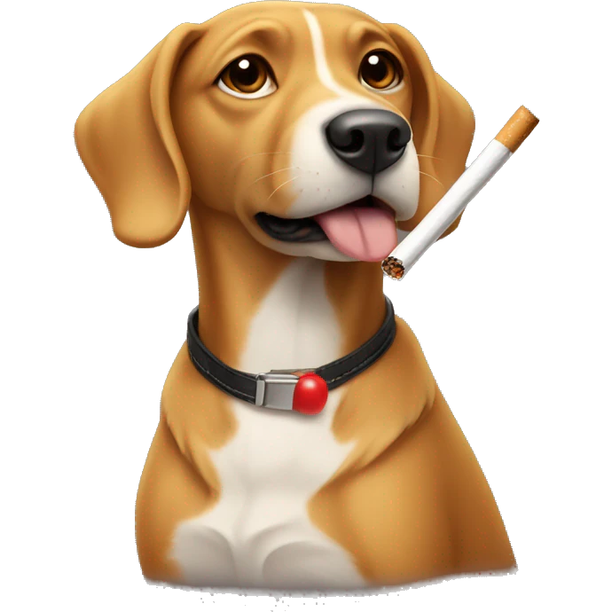 Dog with a cigarette  emoji