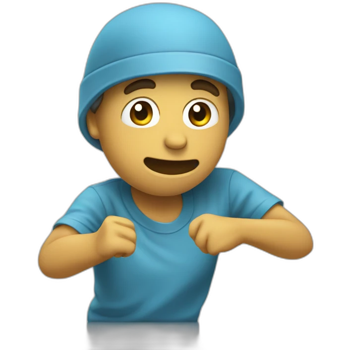 un humain qui fait un dab emoji