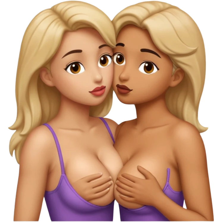 fake breast kisser emoji