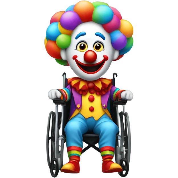 Clown in a wheelchair emoji