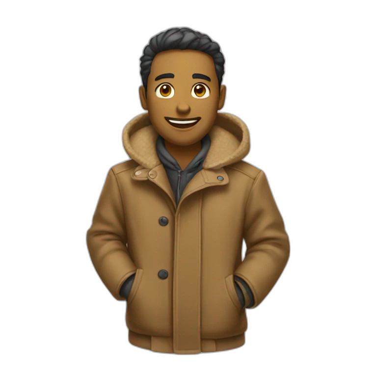 Chat avec manteau emoji