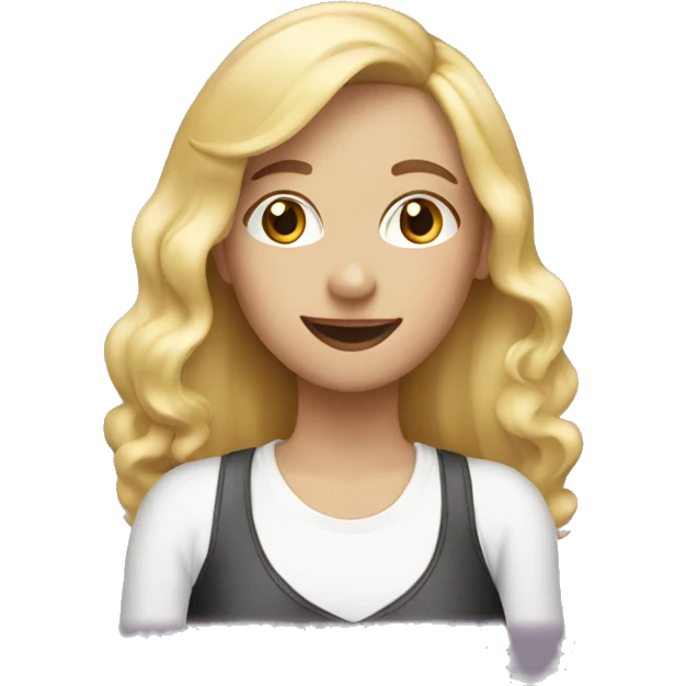 Blonde girl celebrating 20th birthday emoji