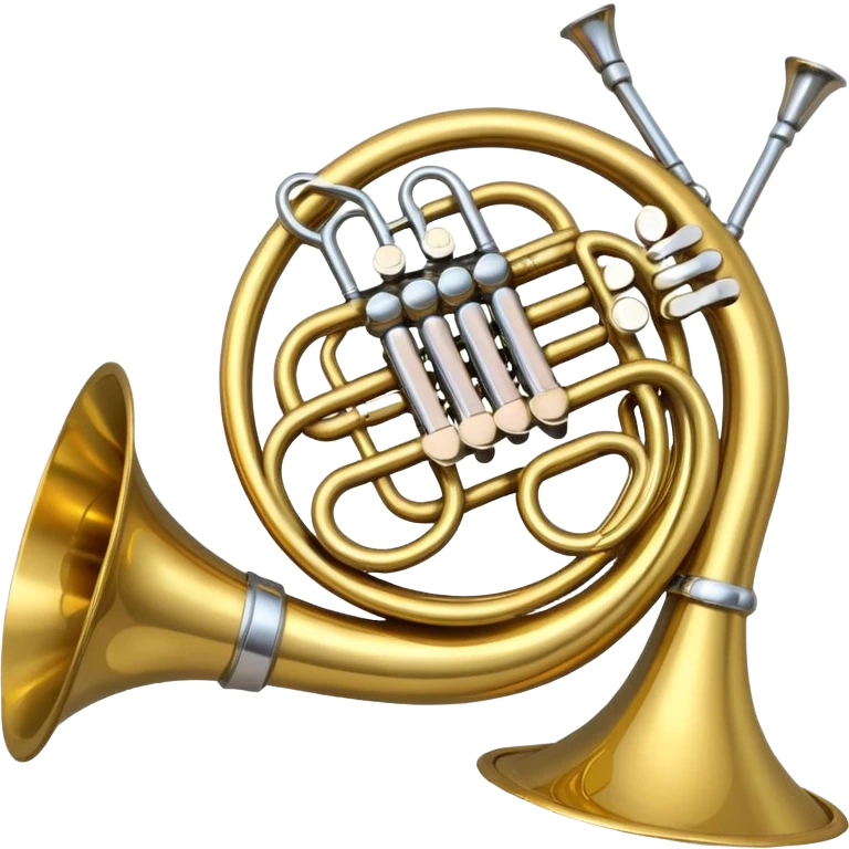 A cartoony French horn emoji